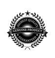 highest quality guaranteed genuine label vector image vector image