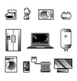 home appliances icons vector image vector image