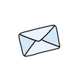 mail icon in cartoon style letter in envelope vector image