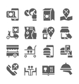 restaurant food ordering on line icons vector image