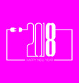 2018 happy new year background for your seasonal vector image