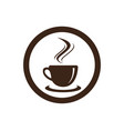 coffee cup logo template icon design vector image