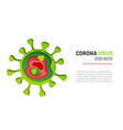 coronavirus paper cut style vector image