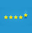 feedback rating concept with five stars vector image