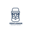 logo man line art style vector image