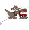 malicious dog cartoon vector image