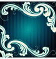 square vintage rococo background vector image vector image