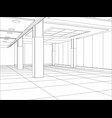 a modern interior room vector image