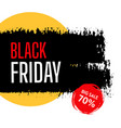 black friday sale brush ink banner square template vector image