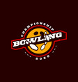 bowling logo modern professional typography sport vector image