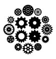gear icon set vector image