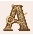 mechanical alphabet vector image vector image