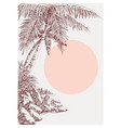 palm tree hand drawing summer beach vacation vector image