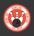 bowling design vector image vector image