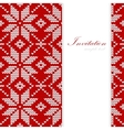 christmas card nordic knitted pattern vector image vector image