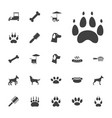 22 dog icons vector image