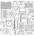 back to school seamless pattern vector image