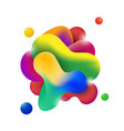 abstract modern flowing fluid shape graphic vector image