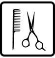 black hair salon sign vector image vector image