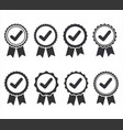 collection of approved or certified medal icon vector image