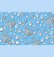 blue hanukkah background vector image vector image