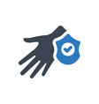 hand virus protection icon vector image vector image
