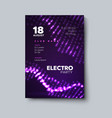 electro party invitation poster vector image