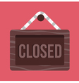 closed hanging sign icon vector image vector image