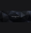 black polygonal background with silver glitters vector image vector image