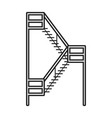 metal staircase iconoutline icon vector image