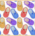 seamless endless pattern with children shoes vector image