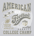 american football college champ vector image