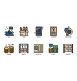 business icons set vector image