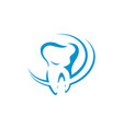 dental clinic logo tooth abstract design template vector image