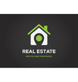 template logo for real estate agency or cottage vector image