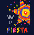 fiesta poster amusing advertising vivid carnival vector image vector image