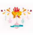 merry christmas ball and bells vector image