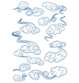 sky clouds in retro style vector image vector image