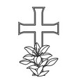 happy easter concept cross vector image