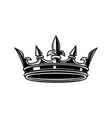 king crown in monochrome style design element vector image