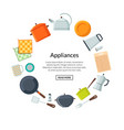 kitchen utensils flat icons vector image vector image