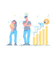 man choosing between career or family vector image