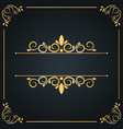 vintage wedding ornament frame invitation card vector image