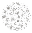 coffee and milk line icon set drink vector image vector image