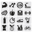 fitness icons vector image