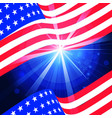 wavy american flag for independence day vector image vector image