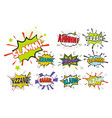 comic drawing element with sign speech bubble set vector image