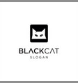 creative black cat logo design stock vector image