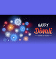 happy diwali traditional indian lights hindu vector image vector image