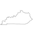 Kentucky ky state border usa map outline Vector Image